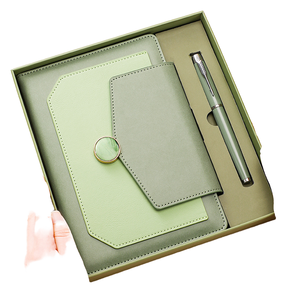 Biểu tượng tùy chỉnh A5 PU da bìa cứng máy tính xách tay 100 sheets với khóa từ và bút văn phòng kinh doanh Hộp quà tặng - Product Image 1