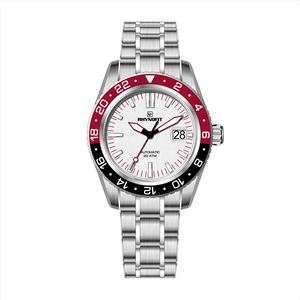 Business Japanese Movement 8215 Stainless Steel Bracelet Waterproof Luminous Silver White Face Automatic Watch <b>Date</b> Watch - Product Image 3