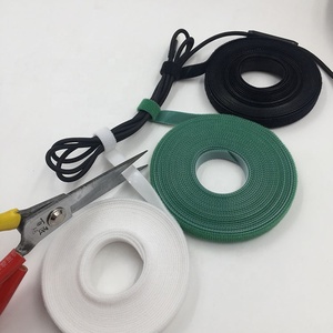 Benutzer definierte umwelt freundliche selbst klebende doppelseitige Polyester/Nylon-Band Hakens ch laufe Kabel wickler Krawatten Kleine USB-Kabel Organizer - Product Image 1