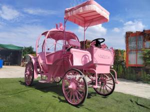 Nuevo Diseño de Carruaje de Caballos Rosa de Cenicienta, Carruaje de Princesa con Caballos para Bodas y Parques Temáticos - Product Image 1