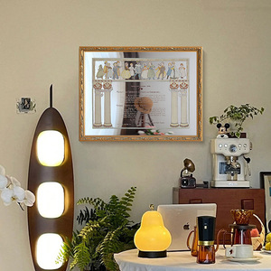 फ्रेंच आधुनिक पर्यावरण के अनुकूल लकड़ी पियानो स्पेक्ट्रम दर्पण पेंटिंग आला आर्ट डेकोर लिविंग रूम के लिए - Product Image 2