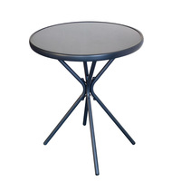 Kunden spezifischer klappbarer Stoffs tuhl aus gehärtetem Glas Outdoor Home Minimalist Leisure Table Chair Set