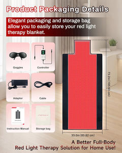 Penjualan laris matras terapi lampu merah TPU & selimut infra merah dengan 1370 LED 3-in-1 3 mode terapi untuk pelega nyeri tubuh penuh - Product Image 6