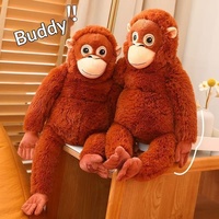 Peluche Gorille Singe Brodé en Coton PP Ultra Doux, Meilleure Vente, Anti-Stress, Cadeau d'Anniversaire pour Enfants