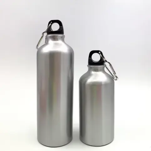 Venta caliente 750ml 1000ml botella de aluminio con tapa de rosca botella de agua de aluminio al por mayor