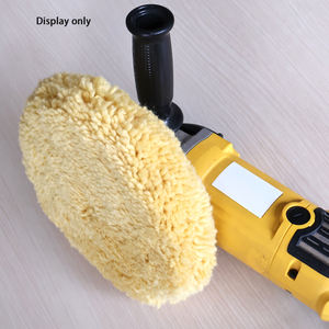 Tappetino lucidante in lana biadesivo giallo da 8 pollici 200mm 5/8-11 filo tampone per lucidatura in morbida lana per finitura superficiale Funiture della carrozzeria - Product Image 4