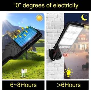 Lampe murale solaire LED extérieure IP65 avec détecteur de mouvement pour jardin, patio, porte de garage, étanche, télécommande, sécurité, éclairage de rue - Product Image 3