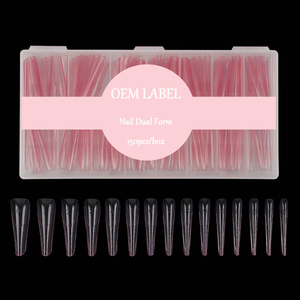 BQAN Muestra OEM de Color Guía para Manicura Francesa Profunda Molde para Extensión de <span class=keywords><strong>Uñas</strong></span> Puntas Largas de Polygel Tips de Acrílico <span class=keywords><strong>Mate</strong></span> de Doble Forma para <span class=keywords><strong>Uñas</strong></span> - Product Image 2
