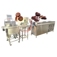 Petite mini machine commerciale de revêtement d'enrobage de bain d'Enorber de fondant de chocolat de production avec le tunnel de refroidissement