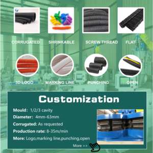 Machine compacte à vis simple pour tuyaux ondulés en PP, PE, PVC – Ligne de production de tuyaux flexibles à haut rendement (45 m/min) - Product Image 4