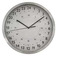 12 inci desain baru 24 jam jam analog 24 Jam Jam kustom logo bulat jam dinding produsen
