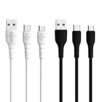 Kabel SOMOSTEL BP13 OTG USB untuk Pengisi Daya Ponsel Tipe C, Kabel Data Pengisian Cepat Micro USB 2.1A, Kabel Tip C untuk Ponsel