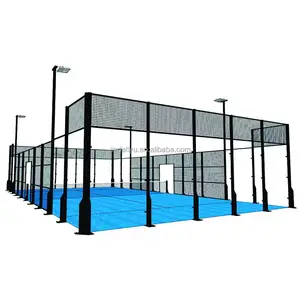 Supplier Factory Price LED Light Artificial Grass And Plastic Flooring 2023 New Design Padel Tennis Court