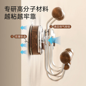Hanging Rack Suction Cup Door Hanger Removable With Handle For Bathroom Kitchen Storage Coat Hooks - Product Image 4