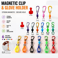 Mousqueton multifonctionnel portable avec boucle magnétique puissante et sangle anti-perte pour la pêche en plein air et l'alpinisme, en plastique