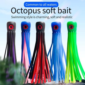 Señuelo de pulpo artificial de 15 cm con falda, señuelo de superficie para pesca en agua salada, cebo blando biónico para pesca con señuelos. - Product Image 2