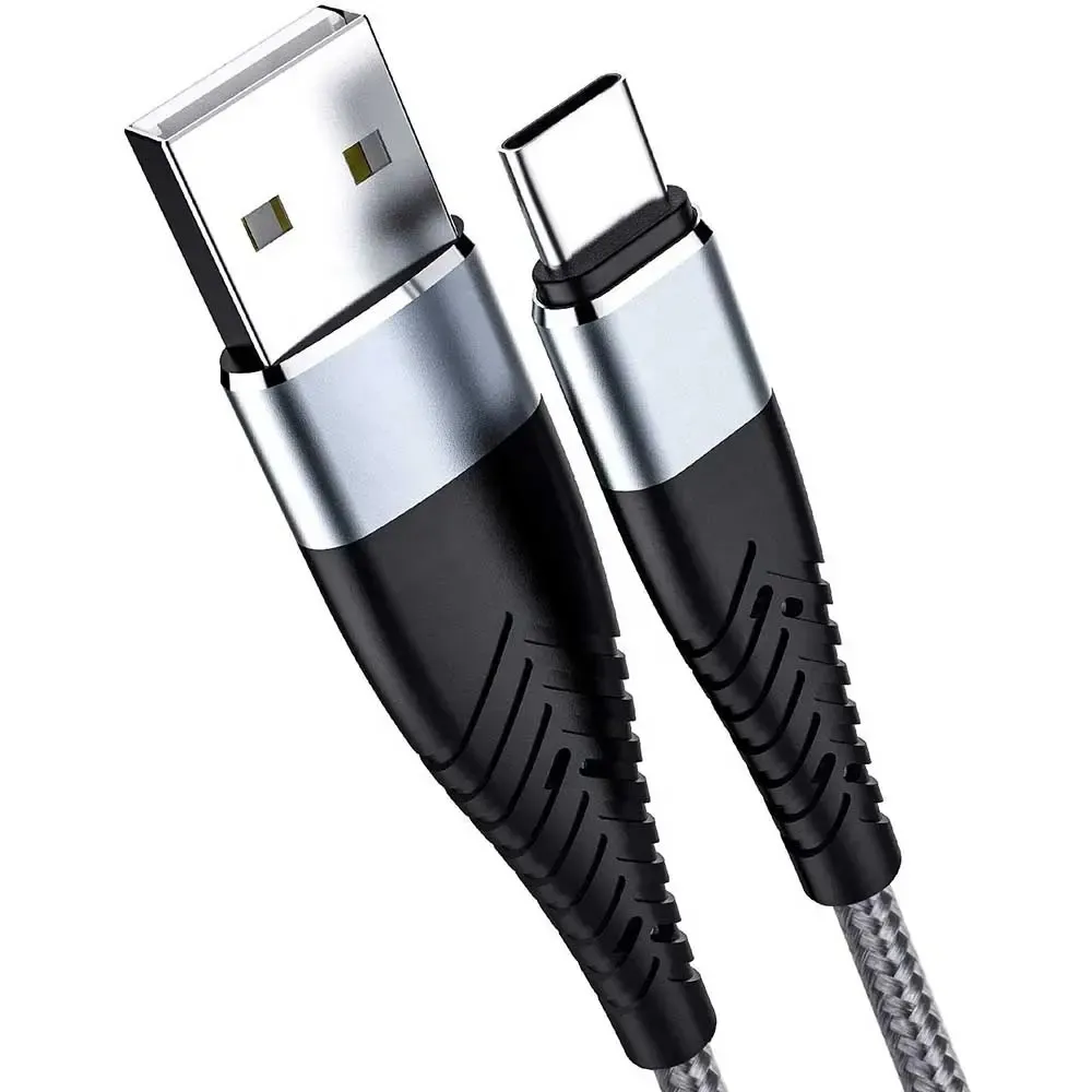 하이 퀄리티 나일론 직조 타입 C 케이블 3A 빠른 USB 고속 충전 편조 코드 케이블