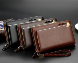 A716 Uomini <span class=keywords><strong>Portafogli</strong></span> Lungo di Stile di Alta Qualità del Supporto di Carta Della Borsa di Sesso Maschile Cerniera Grande Capacità di Marca DELL'UNITÀ di ELABORAZIONE di Cuoio Del Raccoglitore Per Gli Uomini - Product Image 4