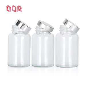 Flacon capsule en verre transparent personnalisé, emballage pharmaceutique en verre transparent pour produits de santé avec bouchon à vis - Product Image 2