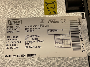 Original nuevo 241114.800 Eltek Flatpack 48V 1800W piezas <span class=keywords><strong>de</strong></span> <span class=keywords><strong>rectificador</strong></span> <span class=keywords><strong>de</strong></span> potencia componentes electrónicos en Stock - Product Image 6