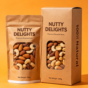 Nouvelles conceptions d'emballages pour amandes et noix de 250 g, boîtes et sachets avec fenêtre transparente - Product Image 5