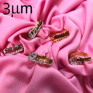 Anello personalizzato personalizzato con doppio dito anello personalizzato 3d personalizzato oro Hip Hop Rapper da uomo in lega di zinco Hiphop Dy Letter Ring - Product Image 3