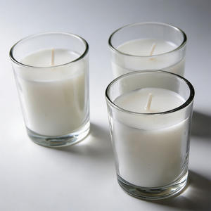 LITBRIGHT Bougies de manifestation, de vœux et <span class=keywords><strong>d</strong></span>'<span class=keywords><strong>intention</strong></span> en cire de soja et de paraffine végétale en vrac, blanches, rituelles, de prière, votives, dans un bocal en verre - Product Image 3