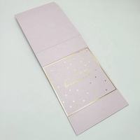 Boîte cadeau rigide pliable rose avec impression dorée à pois et lettrage, boîte d'emballage pour demande en mariage ou cadeau de mariage pour demoiselle d'honneur