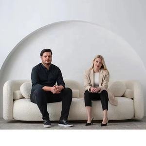 Sillón de Franela Teddy, Sofá de Descanso, Conjunto de <span class=keywords><strong>Sofás</strong></span> Modulares Blancos, Sofá Económico con Logotipo Personalizado, Moderno, de Fábrica, Divano para el Hogar - Product Image 2