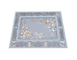 <span class=keywords><strong>Toile</strong></span> <span class=keywords><strong>cirée</strong></span> gaufrée imperméable de luxe en gros Rouleaux de nappe en PVC doré pour la <span class=keywords><strong>cuisine</strong></span> - Product Image 3