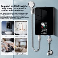 Chauffe-eau électrique instantané 5500W, contrôlé par micro-ordinateur, unité compacte à température constante pour salles de bain et douches
