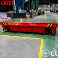 Carro de Transferencia Eléctrico de Riel de Bajo Voltaje de 48V, Carro Plano de Carga Pesada de 30 Toneladas con Funcionamiento Continuo para Manejo en Fábrica