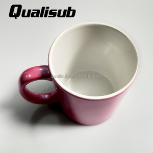 Qualisub 10oz personnalisé sublimation blancs tasse en céramique rose étincelant revêtement parfait sublimation 10oz tasse en céramique - Product Image 3