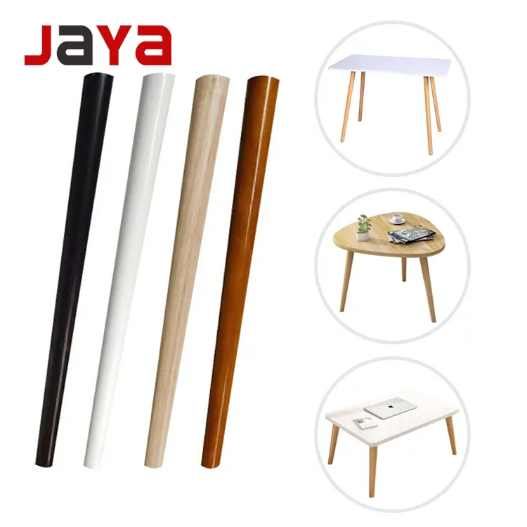 JAYA ריהוט גבוהה דקורטיבי מחודד מוצק עגול כיסא רגלי שולחן קפה אוכל שולחן רגליים עץ שולחן רגל