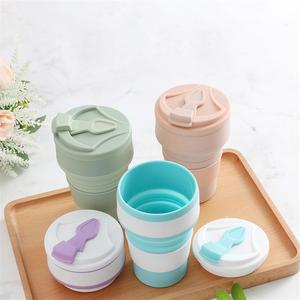 350ML Food Grade Creative Silicone Folding Water Cup Easy to Clean Outdoor Travel Portable Sports Water Cup Gift Cup Coffee Cup - Product Image 2