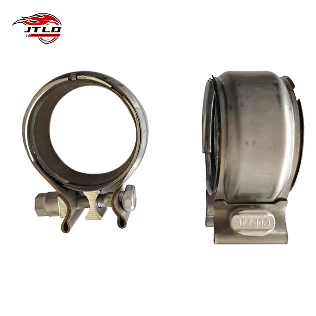 JTLD 304 Stainless Steel Heavy Duty Mirror Polished Exhaust Pipe Clamp Clip T Bolt Hose Customized