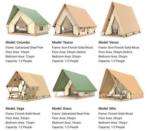 Tente de safari de luxe à toit triangulaire pour glamping en plein air, pour 1-2 personnes, Tenda De Lona - Product Image 4