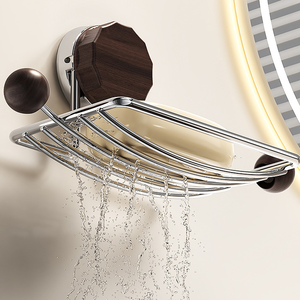 Scaffali da bagno a parete porta Gel doccia porta spugna portasapone per WC e articoli da toeletta senza perforazione - Product Image 4