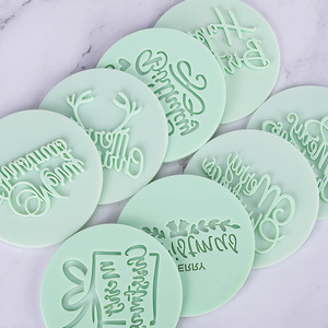 Acrylique <span class=keywords><strong>Joyeux</strong></span> <span class=keywords><strong>Anniversaire</strong></span> <span class=keywords><strong>Joyeux</strong></span> Noël Cookie Embosser Moule <span class=keywords><strong>Pochoir</strong></span> Fondant Glaçage Biscuit Moule Fournitures De Cuisson - Product Image 3