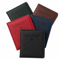 Portefeuille de voyage en cuir PU avec logo personnalisé, organiseur de documents de voyage, étui pour passeport