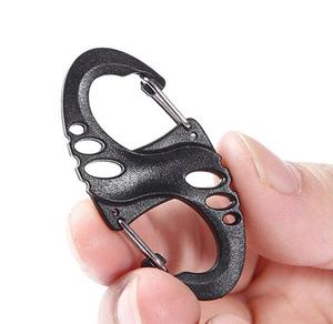 Mini gancio per arrampicata all'aperto portatile clip per moschettone tipo S portachiavi in plastica con doppia fibbia in acciaio <span class=keywords><strong>accessori</strong></span> da campeggio all'aperto - Product Image 2