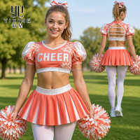 Uniforme de Porristas con Degradado Ombre, Sublimación Personalizada, Venta al Por Mayor Directa de Fábrica, Muestra Gratuita, Pedido por Equipo, OEM, ODM