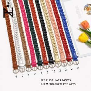 Cintura Intrecciata Kt 2.5Cm con Fibbia ad Anello a D, Cintura Casual alla Moda per Donne e Uomini - Product Image 3