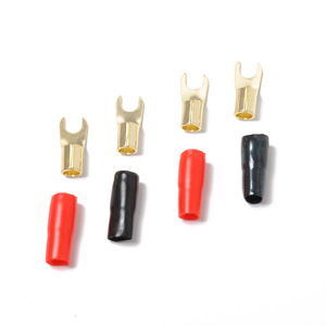 ขั้วต่อสายไฟแบบง่ามทองเหลือง 8Ga สำหรับเชื่อมต่อสายไฟเครื่องเสียงรถยนต์ - Product Image 2