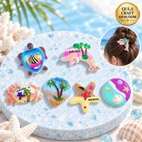 Breloques plates en résine d'animaux marins en gros : tortue de mer, dauphin, coquillage – Cabochons pour pinces à cheveux, coques de téléphone, et loisirs créatifs DIY