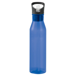 BPA Free OEM Plastic clear Drinking Water <b>Bottle</b> with Push Lid and Straw - Product Image 2