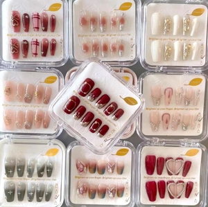 <span class=keywords><strong>Uñas</strong></span> Postizas Hechas a Mano, Estilo Aleatorio 2025, 10 Piezas, <span class=keywords><strong>Uñas</strong></span> Artificiales al por Mayor, <span class=keywords><strong>Uñas</strong></span> a Presión, Nueva Moda, Alta Calidad - Product Image 5