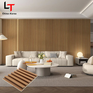Panel de Pared WPC Moderno con Diseño Acanalado, Revestimiento Interior y Exterior, Tablero de PVC, Rejilla de Madera y Plástico Compuesto para Decoración de Fondo de <span class=keywords><strong>TV</strong></span> - Product Image 2