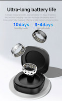Anillo Inteligente 2026, Resistente al Agua IP68, Monitor de Actividad Física, Frecuencia Cardíaca, Oxígeno en Sangre, Carga Inalámbrica, Acero Inoxidable, Multideporte