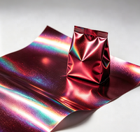 Poudre de pigment à effet spécial GUANZUN pour revêtement, emballage de luxe, impression, rouge, aluminium holographique